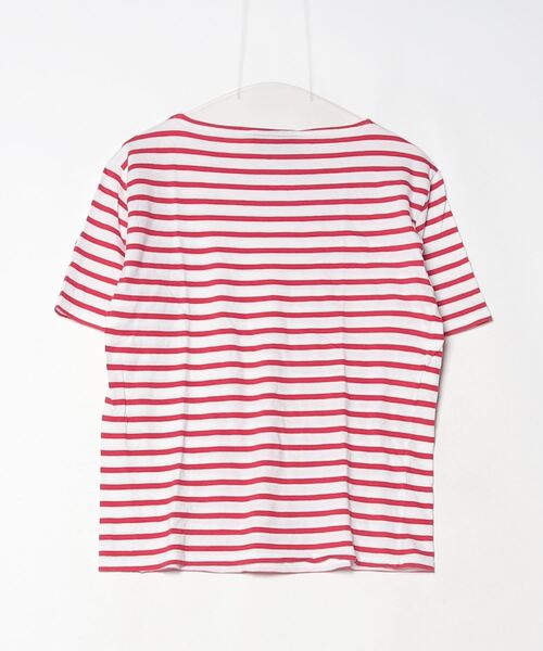「SAINT JAMES」 ボーダー柄半袖カットソー M レッド レディース