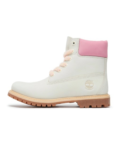Timberland ティンバーランド 8M レザーブーツ　ホワイト　ピンク Timberland（ティンバーランド） ブーツ Timberland 6in Premium Boots