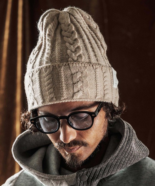 ANGENEHM（アンゲネーム） ニット帽 ニットキャップ mko13021-Cable