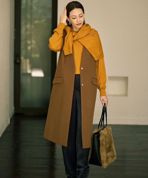 ニット セーター ファインウールカシミヤクルーネック ニット レディース_6
