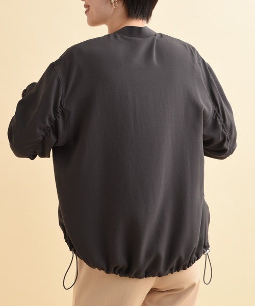 「actuel」 ジップアップブルゾン FREE ライトグレー レディース_画像8