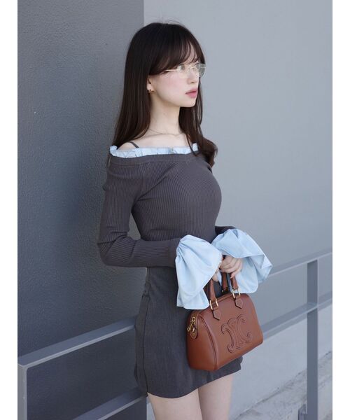 MERCURYDUO（マーキュリーデュオ） ニット セーター 異素材フリル