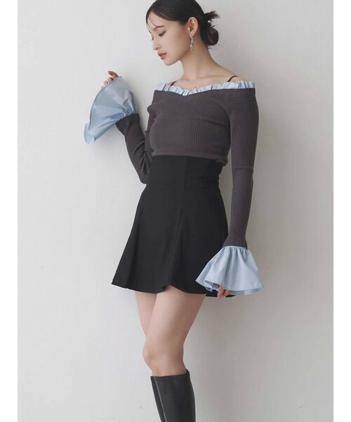 MERCURYDUO（マーキュリーデュオ） ニット セーター 異素材フリル