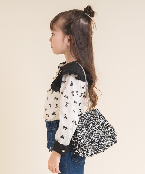「URBAN CHERRY」 「KIDS」長袖ブラウス 130cm アイボリー キッズ_画像3