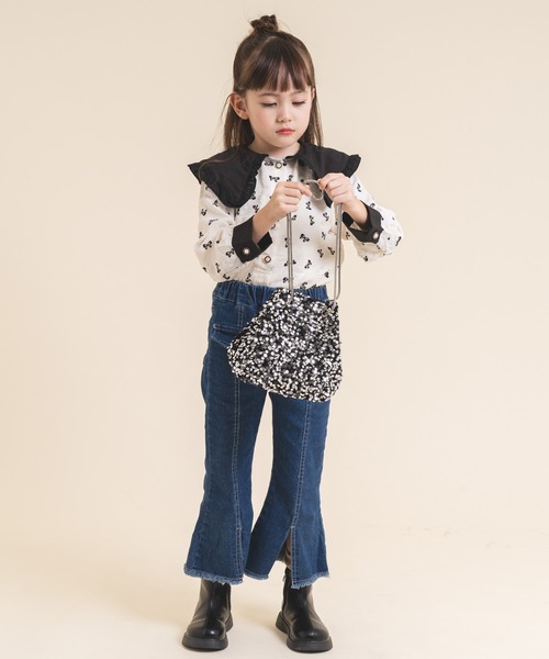 「URBAN CHERRY」 「KIDS」長袖ブラウス 130cm アイボリー キッズ_画像5