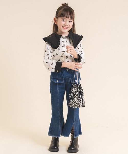 「URBAN CHERRY」 「KIDS」長袖ブラウス 130cm アイボリー キッズ_画像6