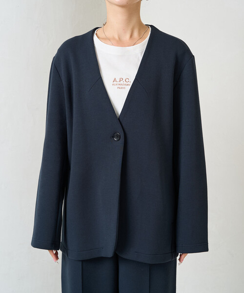 極美品　STUDIOUS セットアップ ジャケット パンツ ブラック 極美品】アンタイトル セットアップ 伸縮性生地 ブラック