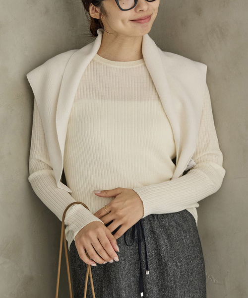 IENA（イエナ） ニット セーター 「追加」イタリア ヤーン RIB クルー