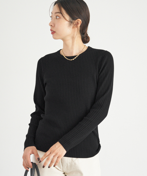 IENA（イエナ） ニット セーター 「追加」イタリア ヤーン RIB クルー