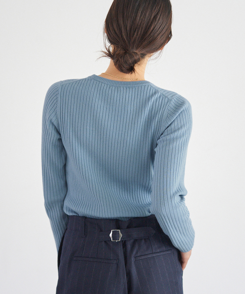 IENA（イエナ） ニット セーター 「追加」イタリア ヤーン RIB クルー