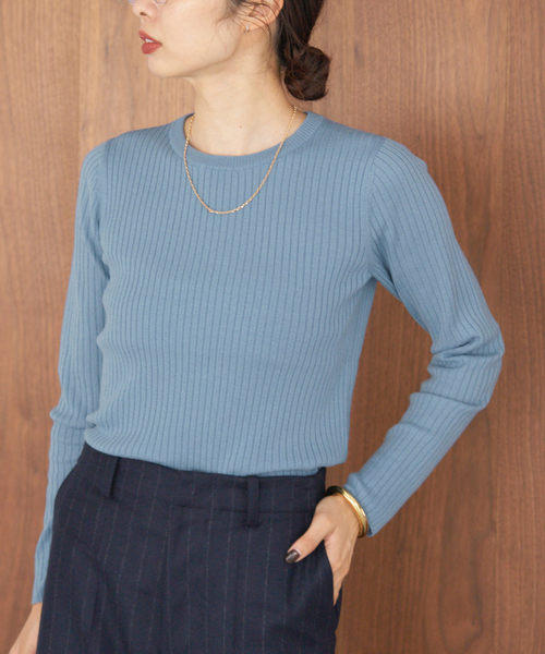 IENA（イエナ） ニット セーター 「追加」イタリア ヤーン RIB クルー