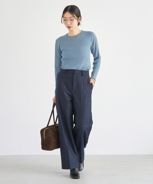 IENA（イエナ） ニット セーター 「追加」イタリア ヤーン RIB クルー