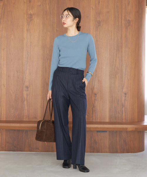 IENA（イエナ） ニット セーター 「追加」イタリア ヤーン RIB クルー