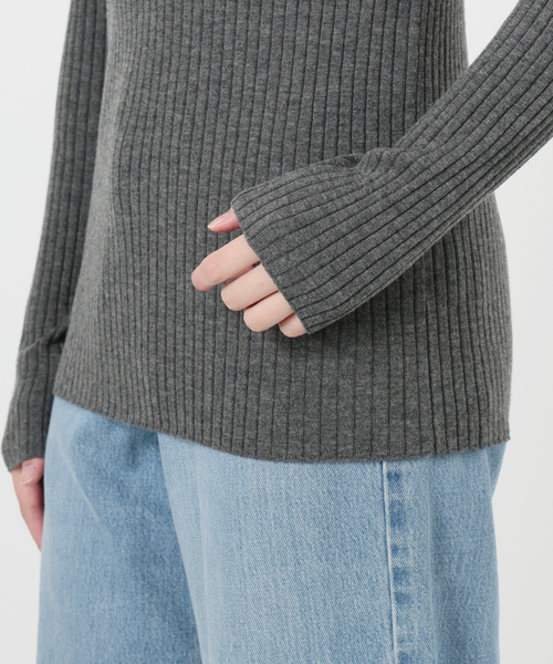 IENA（イエナ） ニット セーター 「追加」イタリア ヤーン RIB クルー