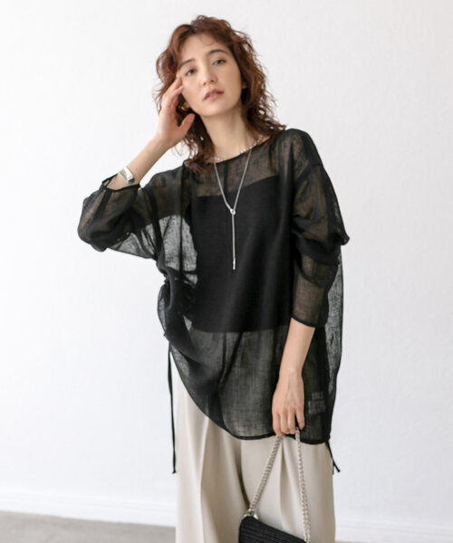 「RIVE DROITE」 長袖ブラウス FREE グレー レディース_画像6