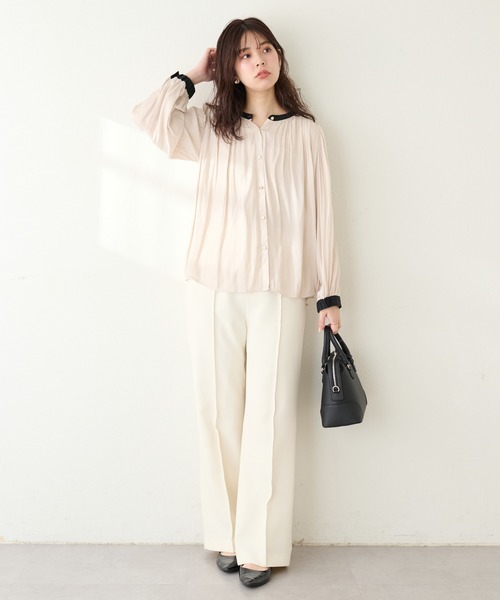 natural couture 「natural couture」 長袖ブラウス FREE オフホワイト