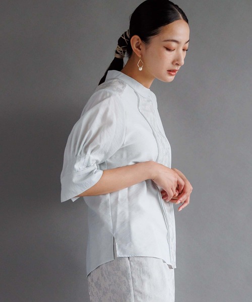 「RAW FUDGE」 半袖ブラウス M イエロー レディース_画像4