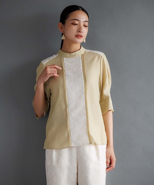 「RAW FUDGE」 半袖ブラウス M イエロー レディース_画像9