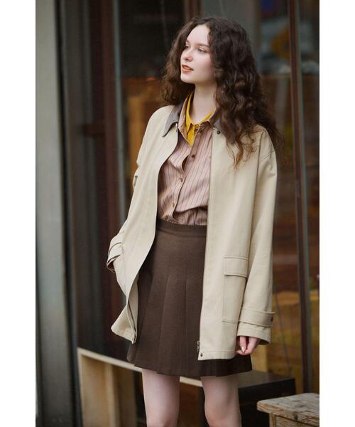 To b. by agnes ミリタリージャケット モッズコート ピーチツイル