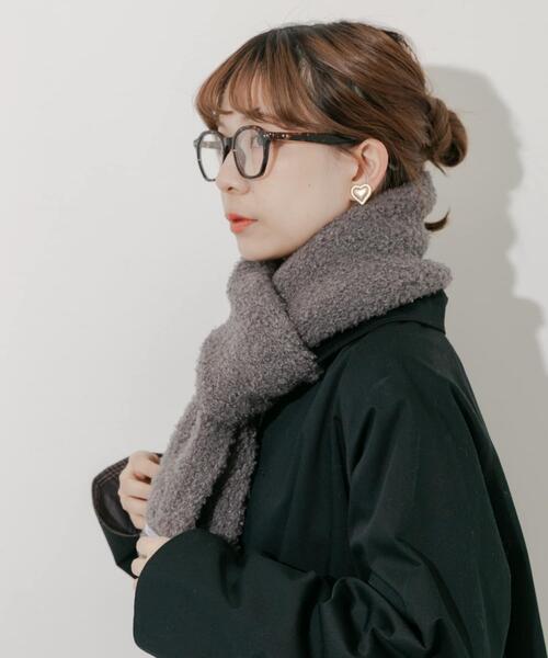 SMELLY（スメリー） マフラー ストール ボアニットマフラー レディース