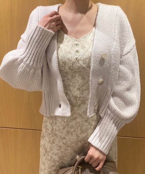 SNIDEL  ベージュ カーディガンとドレス セット SNIDEL（スナイデル） ニットカーディガン FREE ベージュ レディース