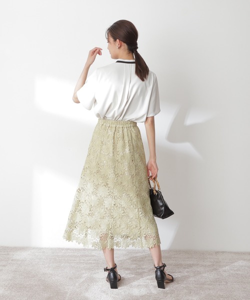 「N.（N. Natural Beauty Basic）」 半袖ブラウス MEDIUM ライトベージュ レディース_画像5