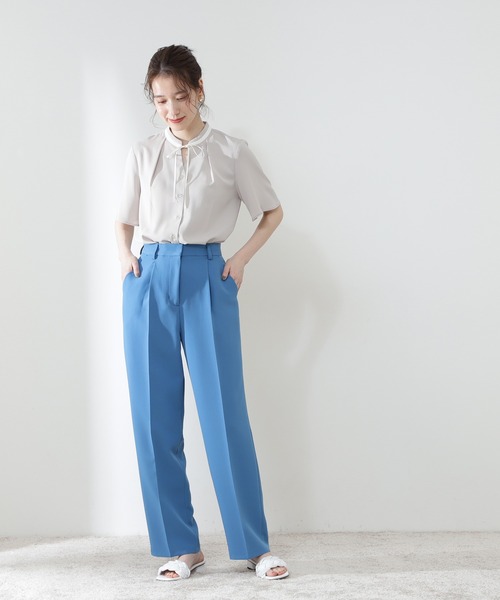 「N.（N. Natural Beauty Basic）」 半袖ブラウス MEDIUM ライトベージュ レディース_画像7