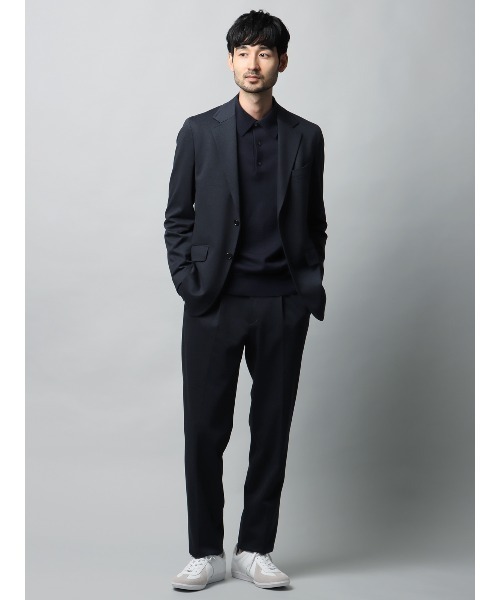 ポロシャツ ポロニット 長袖 メリノウール天竺 無地 メンズ : ZOZOTOWN