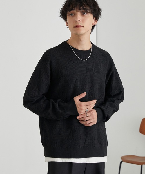 MONO-MART（モノマート） セーター ニット リンクスパターン オーバー