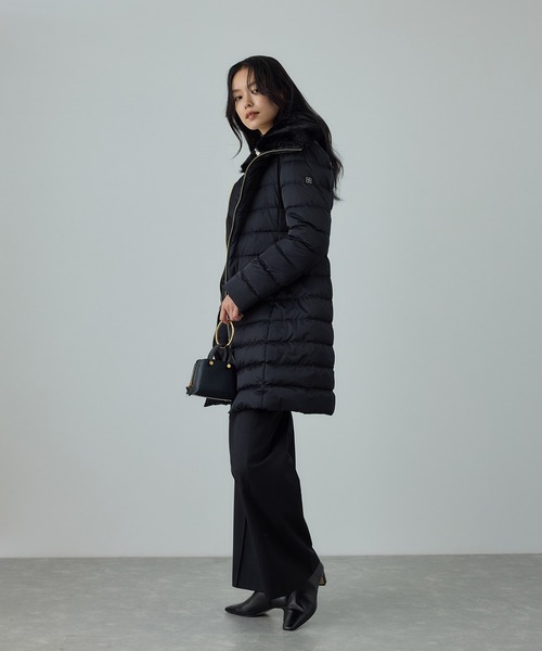 ROPE'（ロペ） ダウンコート ダウンジャケット サテンロング丈ダウン