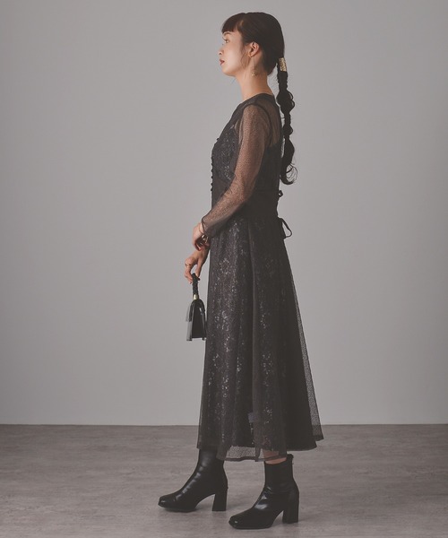 「Kana」 長袖ワンピース M ダークグレー レディース_画像6