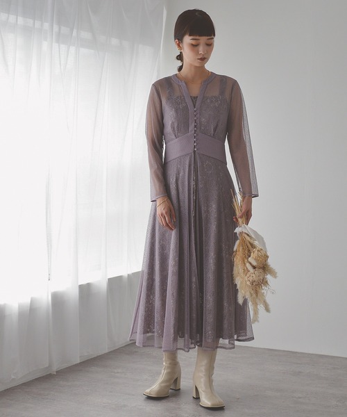 「Kana」 長袖ワンピース M ダークグレー レディース_画像9