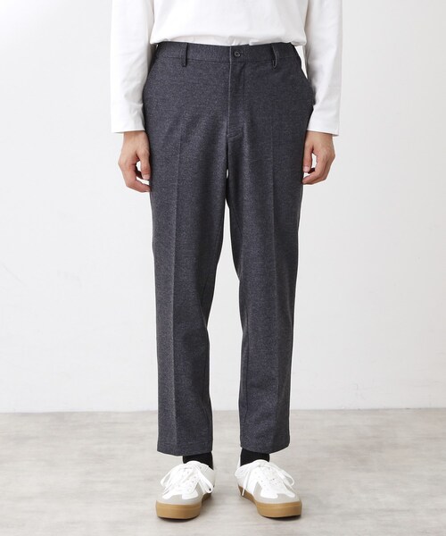 THE SHOP TK パンツ 起毛TRジャージスラックス「洗濯機OK／ストレッチ