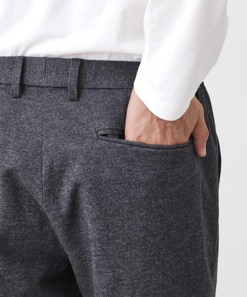 THE SHOP TK パンツ 起毛TRジャージスラックス「洗濯機OK／ストレッチ