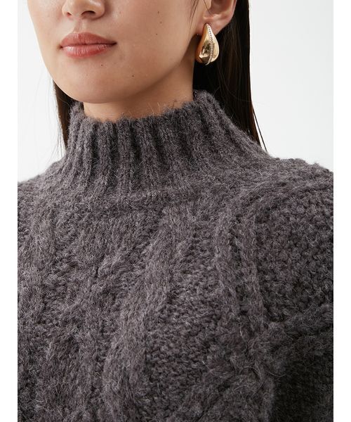 ミラオーウェン　【セットアイテム】ケーブルベストシャツレイヤードSET セットアイテム】ケーブルベストシャツレイヤードSET(セットアップ