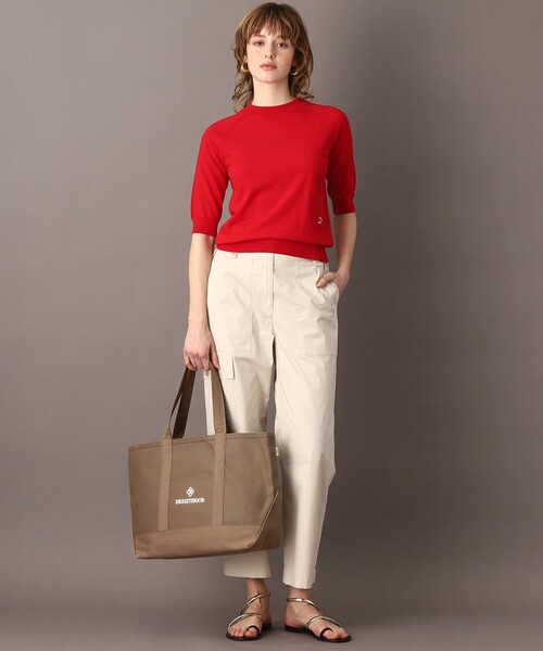 「DRESSTERIOR」 半袖ニット 38 ライトグレー レディース_画像3