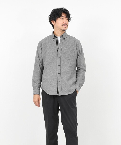 NOLLEY'S（ノーリーズ） シャツ 起毛ジャージ テープBD 25AW メンズ