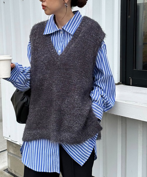 週末SALE★新品未使用★YONFA ヨンファ ウールカシミヤノースリーブベスト ヨンファウールジップベスト新品charcoal gray - メルカリ