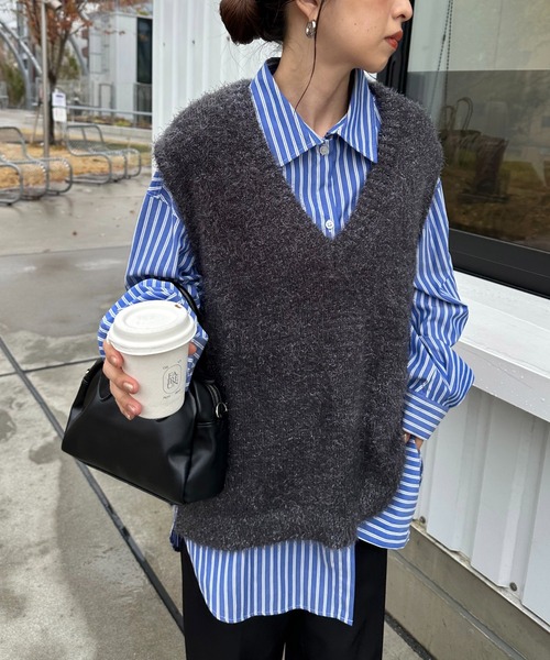 Discoat（ディスコート） ノースリーブニット FREE グレー レディース