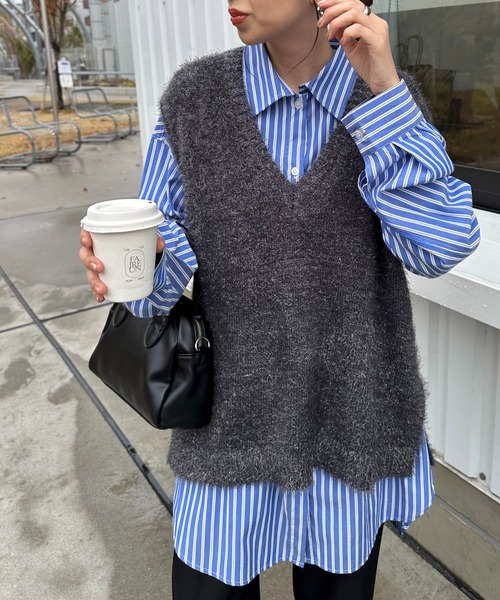 Discoat（ディスコート） ノースリーブニット FREE グレー レディース