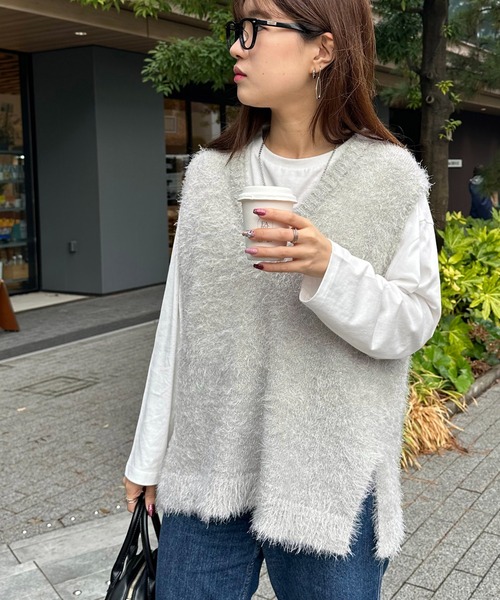 Discoat（ディスコート） ノースリーブニット FREE グレー レディース