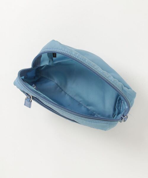 PRADA（プラダ） 三角ロゴ ナイロン ポーチ - ブルー レディース