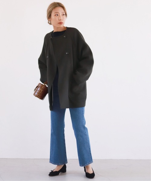 SLOBE IENA ノーカラーショートコート　36 楽天市場】?SLOBE IENA / スローブイエナ | 2023AW | ウールダブル