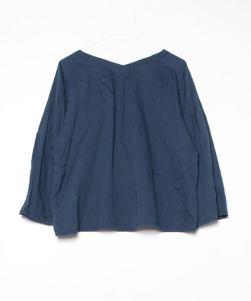 美品　プランテーション　レディース　洗える　トップス　ブラウス　ゆったり　青　M Plantation（プランテーション） 長袖ブラウス M size ブルー