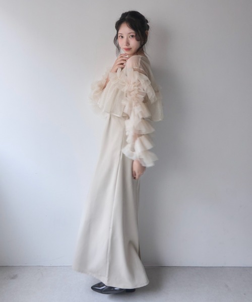 mellowneon（メロウネオン） ワンピース フリルラメチュール
