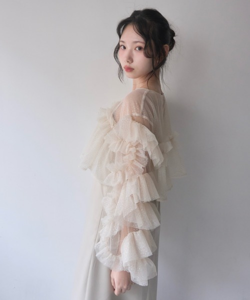 mellowneon（メロウネオン） ワンピース フリルラメチュール