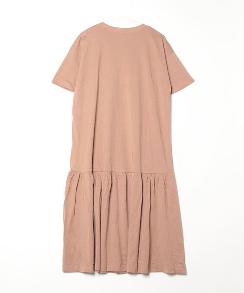 「atONE」 「LARU」半袖ワンピース - チャコール レディース_画像2