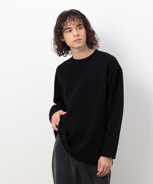 「Purple&Yellow」 スウェットカットソー LARGE ブラック メンズ_画像5