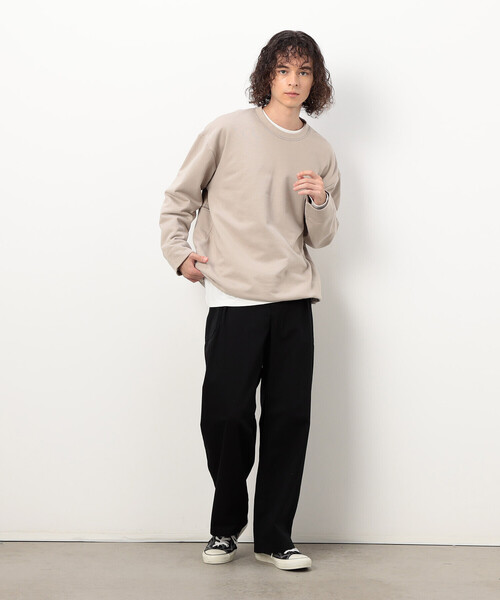 「Purple&Yellow」 スウェットカットソー LARGE ブラック メンズ_画像7