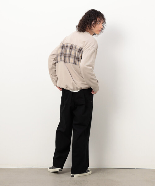 「Purple&Yellow」 スウェットカットソー LARGE ブラック メンズ_画像9